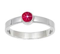 JEWELSTREZORO Pierre précieuse Hommes et Femmes Argent Sterling 925 Bague élégante faite à la main Cadeau TSR106AA, 69 (22.0), Métal précieux Pierre précieuse, Lindy Star rose cultivée en laboratoire