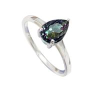 JEWELSTREZORO TSR1079AA Bague en argent sterling 925 pour homme et femme Article cadeau fait main, 48 (15.3), Métal précieux Pierre précieuse, Topaze mystique