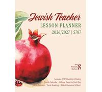 Jewish Teacher Lesson Planner 2026/2027 | 5787: Includes: 5786 Monthly & Weekly Jewish Calendar w. Hebrew Dates for Each Day, Jewish Holidays, Torah Readings, Birkat Hamazon & More!