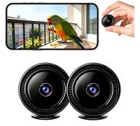 JEWKTTONS 2 PCS Caméra de Sécurité WiFi HD 1080P pour Bébé, Animal & Maison - Mini Caméra Espion sans Fil avec Vision Nocturne Intérieur/Extérieur, Compatible Smartphone 2026 Y/D