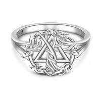 Jewlikee Bague arbre de vie sobriété pour femme en argent sterling symbole de famille alcoolique sobre, Argent sterling, Zircone cubique