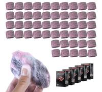 Jex Lot de 50 éponges à récurer en laine d'acier avec savon, brosses à récurer métalliques résistantes aux rayures, avec savon pour nettoyer les casseroles et poêles et enlever la saleté