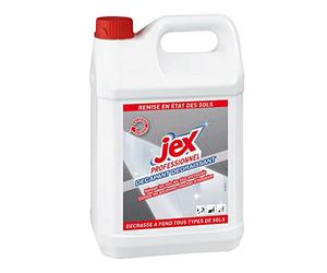 JEX - Nettoyant Sol Décapant & Dégraissant Parfum Citron - Nettoie en Profondeur en Intérieur & Extérieur - Formule Pour Lavage Manuel ou À la Machine - Fabrication Française - 5 Litres