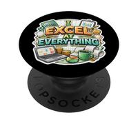 J'excelle dans Tout ! Funny Accountant Spreadsheet Expert PopSockets PopGrip Adhésif