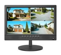 Jexiop Moniteur de sécurité 40,6 cm (16") - Moniteurs muraux - Prend en charge la lecture vidéo USB / lecture vidéo plein format, moniteurs de vidéosurveillance avec entrée AV/HDMI, entrée VGA/BNC