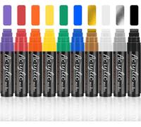 Jexnovashop-10 Couleurs Marqueur Acrylique Large, 15mm Jumbo Stylos De Peinture Acrylique, 3 En 1 Feutres Graffiti Acryliques Permanents Pour Pierre, Verre, Oeuf De Pâques, Bois Et Toile, Artiste De