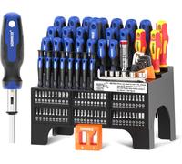 JEXNOVASHOP-118Pcs lot tournevis magnétique, comprenant un kit tournevis à cliquet,embouts, tournevis de précision, tournevis isolés, un testeur de tension, adapté à la maison, au bureau, à l'entreti
