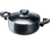 JEXNOVASHOP-13078284 Pro Induc Anthracite Poêle Wok + couvercle verre en aluminium intérieur revêtu 28 cm