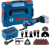 JEXNOVASHOP-18V System découpeur-ponceur sans-fil GOP 18V-34 (moteur sans charbon, Vibration Control, avec plusieurs lames, 1 plateau support, 5 feuilles abrasives, 5 accessoires, dans L-BOXX)