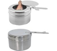 Jexnovashop-2 Pièces Brûleur À Alcool, Brûleur D'alcool Pour Fondue, Récipients À Pâte Combustible, Pour Chauffe-Plats À Fondue Ou Plat De Cuisson, Camping, Café, Boissons Chaudes