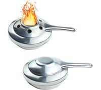 Jexnovashop-2 Pièces Brûleur D'alcool Pour Fondue, Brûleur À Alcool, Récipients À Pâte Combustible, Pour Chauffe-Plats À Fondue Ou Plat De Cuisson, Camping, Café, Boissons Chaudes