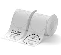 JEXNOVASHOP-2 rouleaux d'étiquettes pour l'imprimante B1 B21 B3S, Label Paper¿50 * 50 2Rolls Round¿