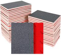 JEXNOVASHOP-24 Pièces Éponges à Poncer Grains 80/120/180/240/320/400/500-600/800-1000/1200-1500/2000/2500/3000 Papier Abrasif Sec et Humide Flexibles Eponge Abrasive, Cloisons Sèches, Métal et Peintu