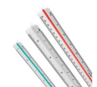 JEXNOVASHOP-3 Pièces Regle Kutch, Kutch triangulaire effilée 30 CM, 1/100 1/200 1/250 1/300 1/400 1/500, 1/20 1/25 1/50 1/75 1/100 1/125, Adaptée aux Architectes, aux Enseignants et aux Etudiants