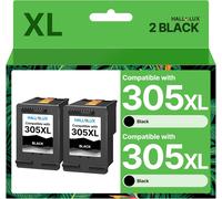 JEXNOVASHOP-305 XL Remanufacturées Cartouches Remplacement pour HP 305 XL 305XL pour HP Envy 6000 6010 6020 6030 6032 6420 (Noir, 2-Pack)