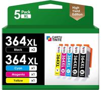 JEXNOVASHOP-364XL Cartouches d'encre Compatible pour HP 364 XL Remplacement pour Cartouche Encre HP 364 per Photosmart 5520 5510 6510 6520 7510 7520 per Deskjet 3070A 3520 per Officejet 4610 4620 (5