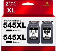 JEXNOVASHOP-545 Black PG-545XL Noir Compatible pour les Cartouches d'imprimante Canon 545 pour Canon PG 545 XL Noir pour Canon Pixma TS3350 MX495 TR4550 TS3150 TR4551 MG2550s MG2555s TS3151 MG3050 MG