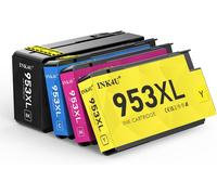 JEXNOVASHOP-953XL Pack de 4 Cartouches d'encre Grande Capacité, Compatible pour HP 953 XL Compatible pour HP Officejet Pro 7720 7740 8710 8715 8720 8718 8725 8210 8730 7730 8728 (Noir Cyan Magenta Ja