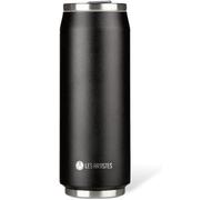 Jexnovashop-A-1881, Canette Isotherme, Thermos 500 Ml, Gourde Isotherme Sans Bpa, Réutilisable, Bec Verseur Rabattable Avec Paille, Acier Inoxydable, Design Black