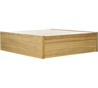 JEXNOVASHOP-Albert de Thiers - Coffret à Couverts en Bois de Chêne Clair - 4 Compartiments pour 48 Pièces - Rangement Élégant et Pratique - Dimensions 27,5 x 26 x 7,5 cm - Design Raffiné
