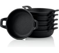 JEXNOVASHOP-BBQ-Toro Lot de 6 Poêles à Barbecue en Fonte - Diamètre 13 cm - Pré-cuites et Pré-brûlées
