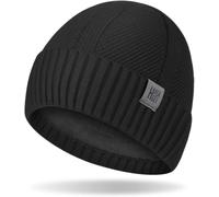 Jexnovashop-Bonnet En Tricot Thermique Pour Homme Et Femme Avec Doublure Chaude En Polaire - Bonnet D'hiver Moderne Doux Et Élastique - Pour Le Sport De Plein Air Shopping Course À Pied Et Le Ski
