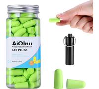 JEXNOVASHOP-Bouchon D'oreille,60 Pairs Bouchon Oreilles Bruit SNR 38 dB,Réutilisables Boule Quies en Éponge Souple, Bouchons Doreilles Anti Bruit pour Dormir, Ronfler, Travailler, Voyager, Fitness Ve