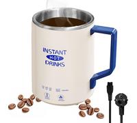 JEXNOVASHOP-Bouilloire électrique design 350ml avec 4 niveaux de température - Mini-chauffe-eau personnel 300W pour café/thé/lait - Arrêt automatique & portable