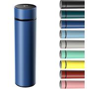 Jexnovashop-Bouteille Isotherme En Acier Inoxydable 500ml, Bouteille Isotherme Sous Vide Avec Affichage De La Température Intelligent Température À Ecran Led Bleu