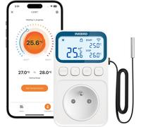 JEXNOVASHOP-C236T Prise Thermostat Connectée, Regulateur de Temperature WiFi Chauffage Refroidissement Contrôle à Distance Modes Multiples et Fonction Alarme pour Serre,Brassage,Reptile