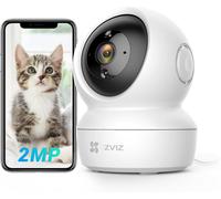 JEXNOVASHOP-C6N Caméra Surveillance WiFi Intérieure 1080p, Caméra Bébé Pan/Tilt à 360°, 2.4Ghz, Vision Nocturne Intelligente avec Smart IR, Détection de Movement et Suivi Auto, Audio Bidirectionnel