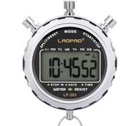 Jexnovashop-Chronomètre Numérique, Imperméable 1/100 Seconde Précision Minuterie,Poche Grand Écran Lcd Réveil Pour Football Former Sports Entraîneur¿ Xj203