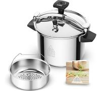 Jexnovashop-Cocotte-Minute 9l, 7 À 10 Personnes, Induction, Cuisson Plus Rapide Saine, Fabrication Française, Garantie 10ans, Éco-Conçue, Système De Sécurité, Livre Recettes, Authentique Eco-Design P