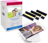 JEXNOVASHOP-Compatible avec Canon Selphy CP1500 CP1300 CP1000 CP1200 CP910 Kits de Papier Photo à Encre, 100x148 mm, 108 Feuilles de Papier et 3 Cassettes d'encre Couleur, pour Canon Selphy KP-108IN