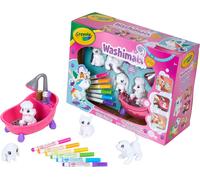 JEXNOVASHOP-Crayola Washimals, Kit Créatif de Coloriage, Feutres de Couleurs et Chiots à Colorier, Baignoire et Douche Rose, à Partir de 3 Ans, 74-7249