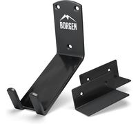 JEXNOVASHOP-Crochet mural de fixation de pédale pour vélo électrique, VTT, vélo de ville : fixation sur mur avec support et patins de protection murale (Noir)