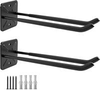 JEXNOVASHOP-Crochets de garage, support mural, organisateur de barre, organisateur d'outils lourds, crochets de rangement de garage pour outils de jardinage, outils de jardin (2 pièces)