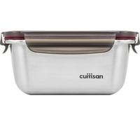 JEXNOVASHOP-Cuitisan (Flora) Boîte de conservation rectangulaire en acier inoxydable avec couvercle à clip Acier inoxydable, 14,8cm x 10,8cm x 7,1cm / 500ml