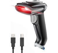 JEXNOVASHOP-Douchette Code Barre 1D 2D QR Code, Lecteur Code Barre sans Fil 3 en 1 Compatible avec Bluetooth et 2,4 GHz sans Fil et Scanner Code Barre Filaire USB Portable(Gris)