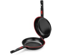 Jexnovashop-Dupla Premiere Poêle Double À Omelette 26 Cm, Noir, Fonte Aluminium Avec Antiadhésif Sans Pfoa, Compatible Tous Feux Dont Induction
