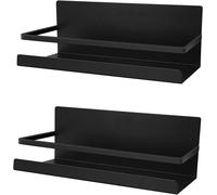 JEXNOVASHOP-Etagère Réfrigérateur, 2 Pièces Étagère à Épices Magnétique Etagère Réfrigérateur Magnétique Organisateur de Réfrigérateur Economie Espace pour la Cuisine (Noir)