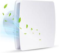 JEXNOVASHOP-Extracteur d'air 100mm, Ventilateur de Salle de Bain Silencieux Blanc au Plafond et Montage Mural avec Clapet Anti-Retour pour WC, Cuisine, Fenêtre Loft et Cave, IPX4