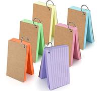 Jexnovashop-Flash Cards 600 Pièces A7 6 Couleurs Fiche De Revision Cartes Index Fiche De Revision Cartes,Fiches Doublées Cartes Pour École Bureau Maison Étude