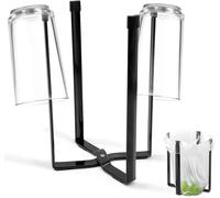 Jexnovashop-Gouttoir À Bouteilles Pliable Noir (21,5 Cm) - Support De Séchage Multifonction Pour Biberons, Bouteilles Et Verres - Gain De Place, Stable Et Durable