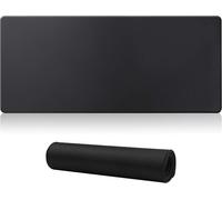 JEXNOVASHOP-Grand tapis de souris de jeu avec bords cousus, 70x30 cm tapis de souris étendu avec base en caoutchouc naturel antidérapante pour joueur/bureau/bureau/maison-70x30 Blackfr