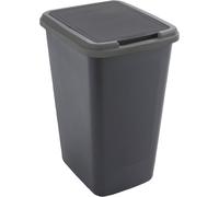 JEXNOVASHOP-Green Bin, poubelle de tri sélectif 50 L d¿intérieur, rectangulaire, en plastique recyclé, couvercle à bascule ou fixe, avec stickers pour cuisine, bureau, buanderie, atelier, garage