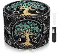 JEXNOVASHOP-Grinder Effriteuse, Grinder metal pour moulin a sel epices poivre, Grand broyeur 63 MM avec grattoir et brosse en plastique (Motif d'arbre)