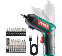 JEXNOVASHOP-HYCHIKA Visseuse Sans Fil 6 Nm, Visseuse Devisseuse Sans Fil 2000mAh 3.6V avec 20 Accessoires, Lampe LED, Mandrin Magnétique, Câble de Chargement USB