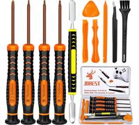 JEXNOVASHOP-JOREST Kit Demontage PS4 PS3 PS5 Xbox one/360, 11pcs Kit Nettoyage, Outil Reparation pour Manette et Console, avec Tournevis Torx T6 T8 T10 et PH0, Pieds Biche, Pinces à épiler, Brosse