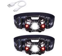 Jexnovashop-Lampe Frontale Led Rechargeable Usb Torche Frontale Puissante Avec 800lm, 8 Modes D¿Eclairage, Ipx4 Étanche, Détecteur De Mouvement Pour Pêche, Camping, Randonnée, Cyclisme, Lecture